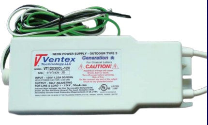 Ventex Channel Letter Self Adjusting Neon Transformer